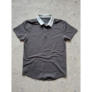 Bylt Drop Cut S/S Polo Lux Shirt‎ - Gray/Green - Large